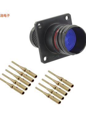 2102343-2 -原装[CONN RCPT MALE 8POS GOLD CRIMP插座，公形引脚