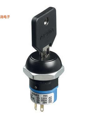 LK6SGB126M3 -[全新SWITCH KEYLOCK 2POS DPDT 4A 125V]