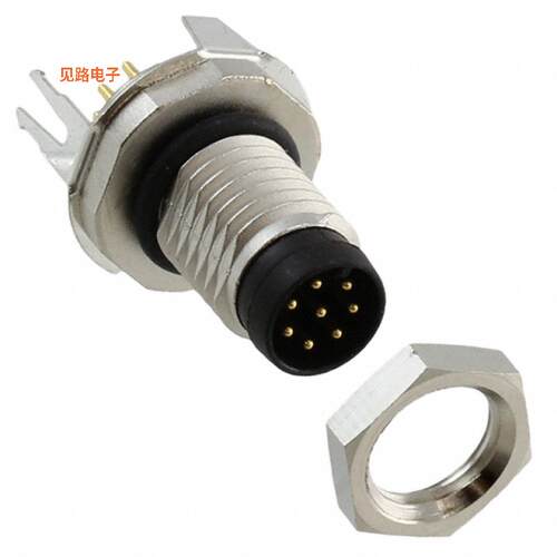 1424236 -原装[CONN PLUG MALE 8POS GOLD SOLDER插头，公引脚