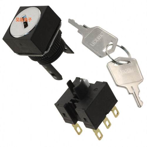 A165K-A2MR-2 -[全新SWITCH KEYLOCK 2POS DPDT 5A 125V]
