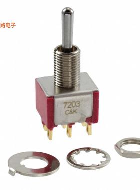 7203SYZBE -[全新SWITCH TOGGLE DPDT 0.4VA 20V]