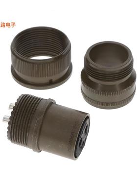 MS3106A18-5S -原装[MIL-5015 MS/AC THREADED PLUG插头，母插口