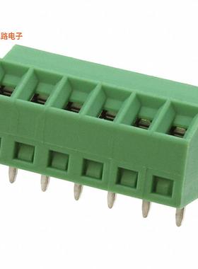 1751138 -[全新TERM BLOCK 6POS 55DEG 3.5MM PCB]