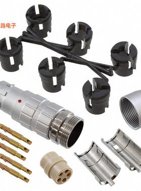 JBXFD2G05MSSDSR -[全新CONN PLUG MALE 5P GOLD SLDR CUP]