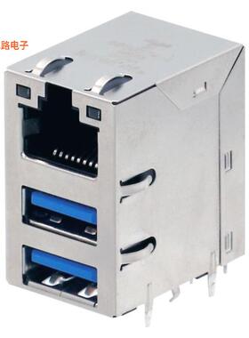 2250576-1 -原装[CONN JACK 1PORT PCB带 USB A 的 RJ45，双