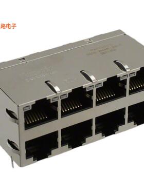 0810-2H4R-28-F -原装[CONN JACK 8PORT PCBRJ45