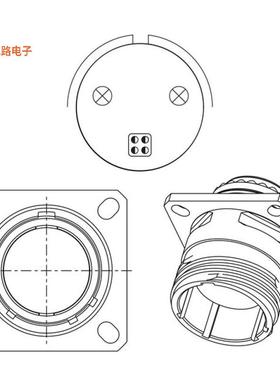 HV00RF37-56P -[全新ALUMINUM FLANGE MOUNT, PIN CONTA]