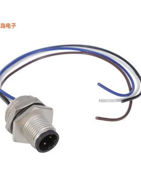 M12D-04PMMC-SH8C15 -[全新CONN PLUG MALE 4P WIR LEAD 0.49']