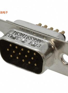 163A16599X -原装[CONN D-SUB HD PLG 15POS SLDR CUP