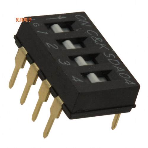 SDA04H0BD -[全新SWITCH SLIDE DIP SPST 0.025A 24V]