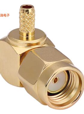 CONREVSMA012-G -原装[CONN RPSMA PLUG R/A 50OHM SOLDERRP-SMA