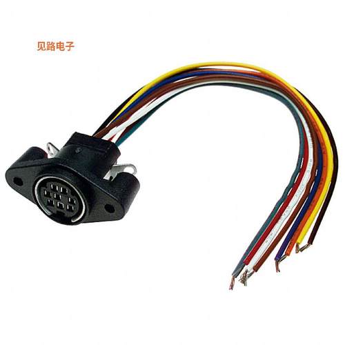 MD-80PL100 -[全新CONN RCPT FMALE MINI DIN 8P WIRE]