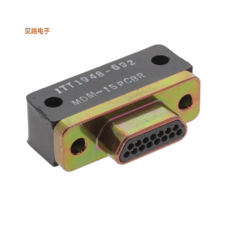 MDM-15PCBR -原装[CONN MICRO-D PLUG 15POS R/A SLDR