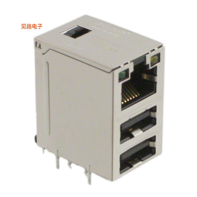 C893-1AX1-E1 -原装[CONN JACK 1PORT PCB带 USB A 的 RJ45，双