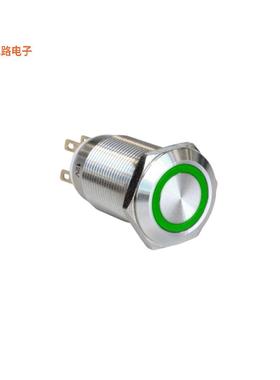 MPI005R28LSGN12 -原装[SWITCH PB SPCO ILLUM GRN SS前面板安装