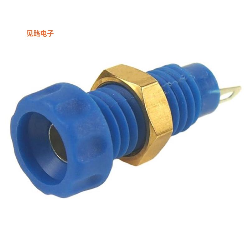 CL1456 -原装[4MM PANEL SKT S14 BLUE + NUT尖头插孔