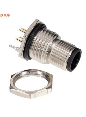 MSAS-06PMMP-SF8001 -原装[M12 PANEL PCB CONN插座，公形引脚