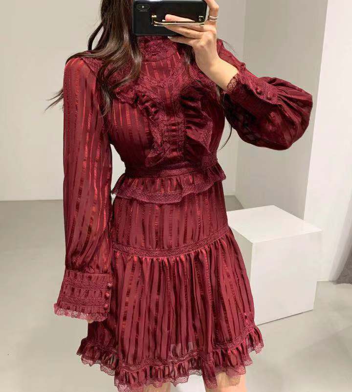 New year foreign style lace dress