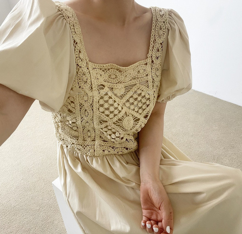 Patchwork lace dress