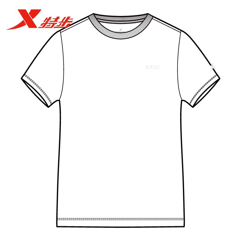 特步短袖T恤女2025秋季新款