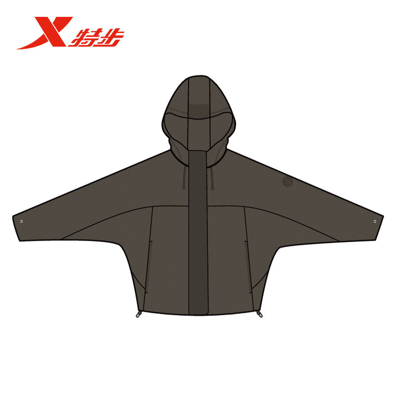 特步运动风衣女2025秋季新款