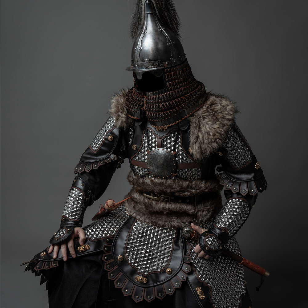 [百守卫]宋明 风格 锁子甲 山文甲胄 真人可穿 中式盔甲 将校甲