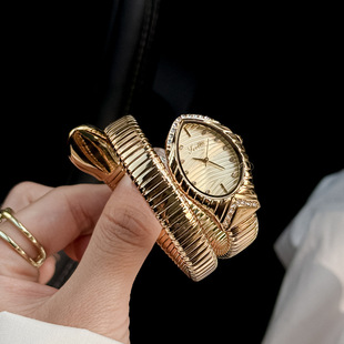 女士手表正品李冰冰我愿意同款防水新款蛇形手镯表石英表女表时尚