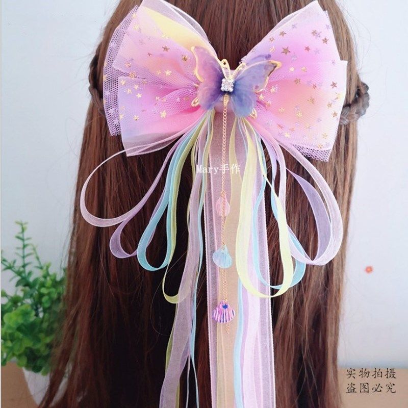 古风森系汉服超仙饰品蝴蝶发卡图片