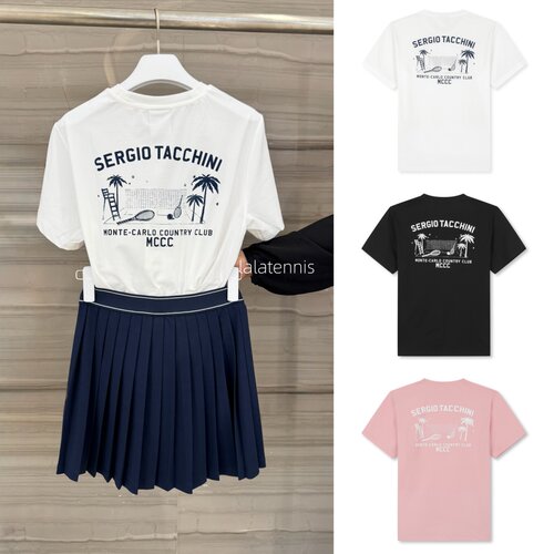 韩代｜SergioTacchini男女同款网球MCCC假日图案速干短袖｜26春夏