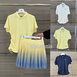 韩代｜SergioTacchini女士网球蝙蝠袖 ｜26春 两侧抽绳速干Polo短袖