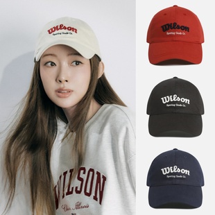 韩国直邮｜威尔胜Wilson25秋冬网球系列男女同款棉混纺复古棒球帽