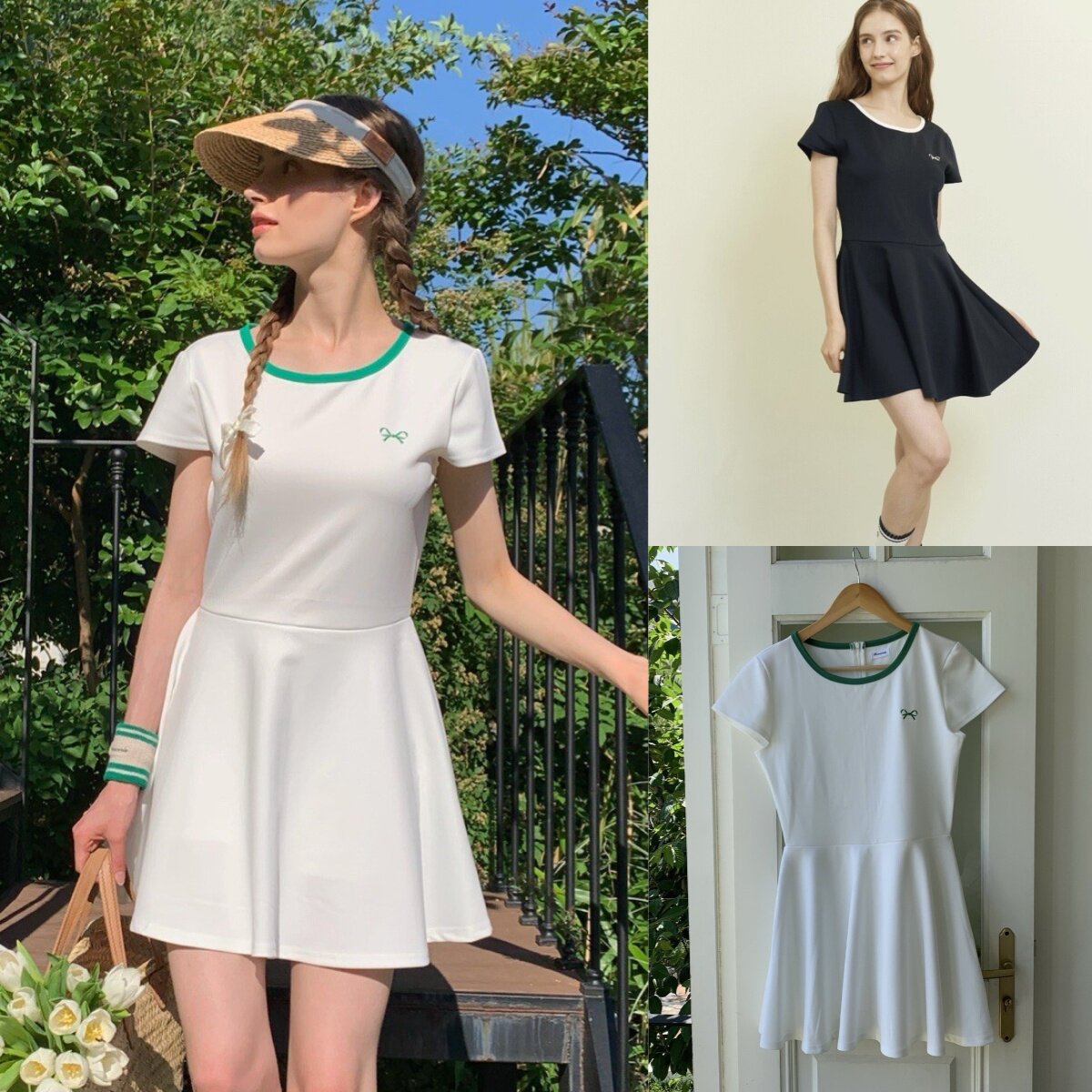 韩国代购｜ROMANNIS网球系列显瘦高弹连衣裙含打底裤｜经典款