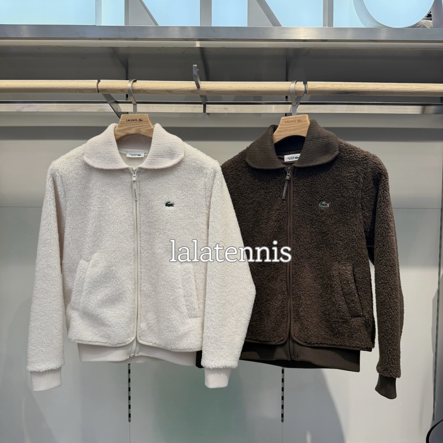 韩国直邮｜法国鳄鱼女士网球运动休闲时尚翻领羊羔绒外套｜25秋冬,运动/瑜伽/健身/球迷用品,网球上装,淘宝优惠券,粉丝福利购,淘宝优惠卷