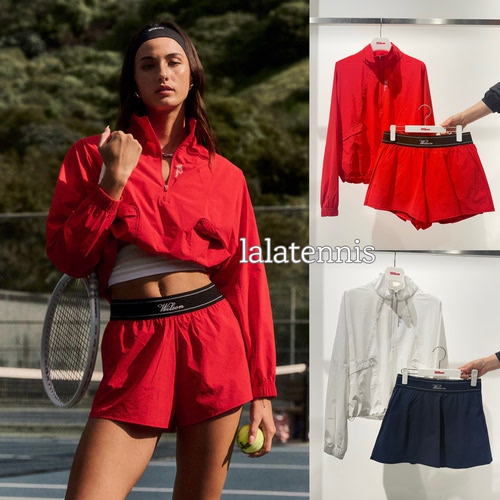 韩国直邮 wilson女士网球impact高弹短版半拉链梭织外套 26春夏