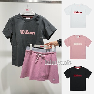 韩代｜Wilson网球女士Puredry大logo速干透气短袖T恤｜持续更新
