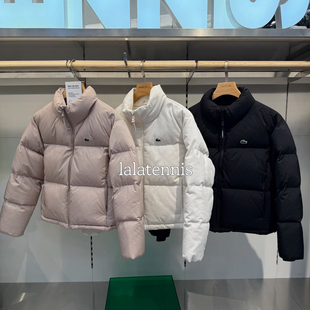 韩国直邮|法国鳄鱼网球服女士高领短版羽绒外套|25秋冬款