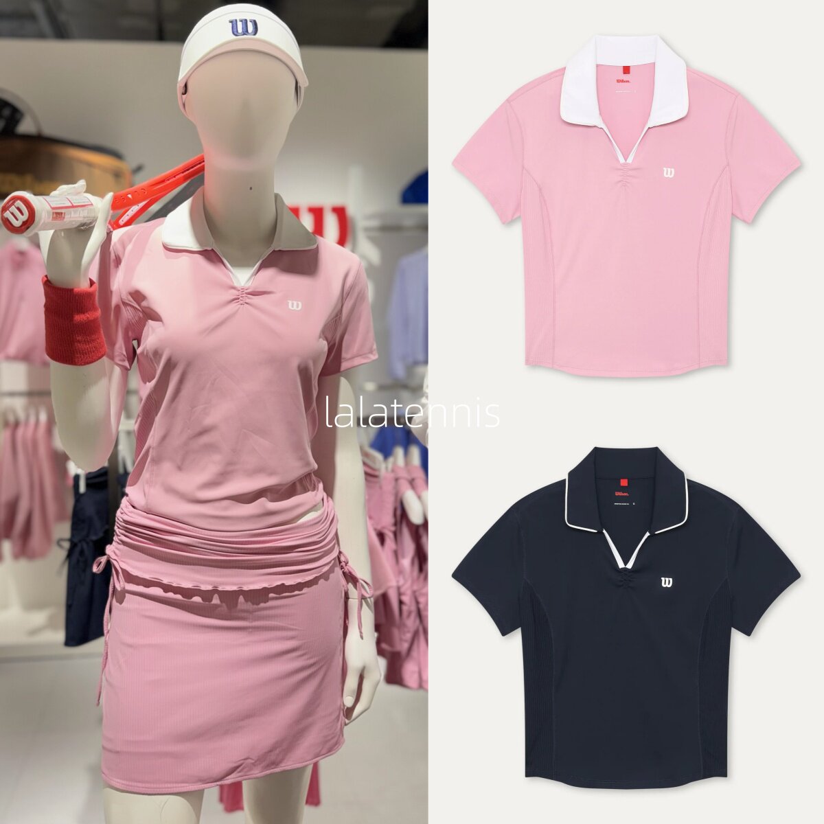 韩国代购 威尔胜wilson女士网球棉花糖触感速干开领Polo短袖 26春