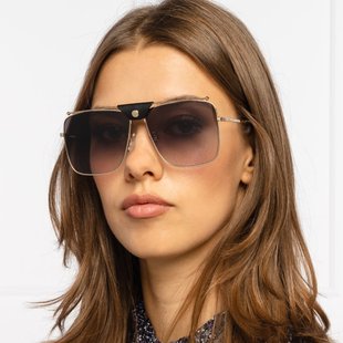 Alexander Mcqueen麦昆墨镜男AM0318S复古双梁飞行员开车女太阳镜