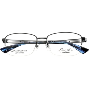 charmant夏蒙眼镜架男士近视眼镜框可配镜半框titanium镜架XL1801