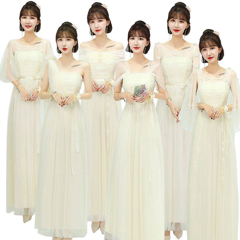 春款晚礼服中长款大码女孩中式姐妹团伴娘服春季露背白色粉色纱裙|msdalam kategori Butik wanita / wanita, perkahwinan/Cheongsam/pakaian, pakaian/malam - dari Buy2taobao.com untuk memberikan perkhidmatan ejen Taobao profesional membeli