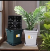 小果汀木村系列阳台省空间方形青山控根盆月季 绣球绿植树脂花盆载