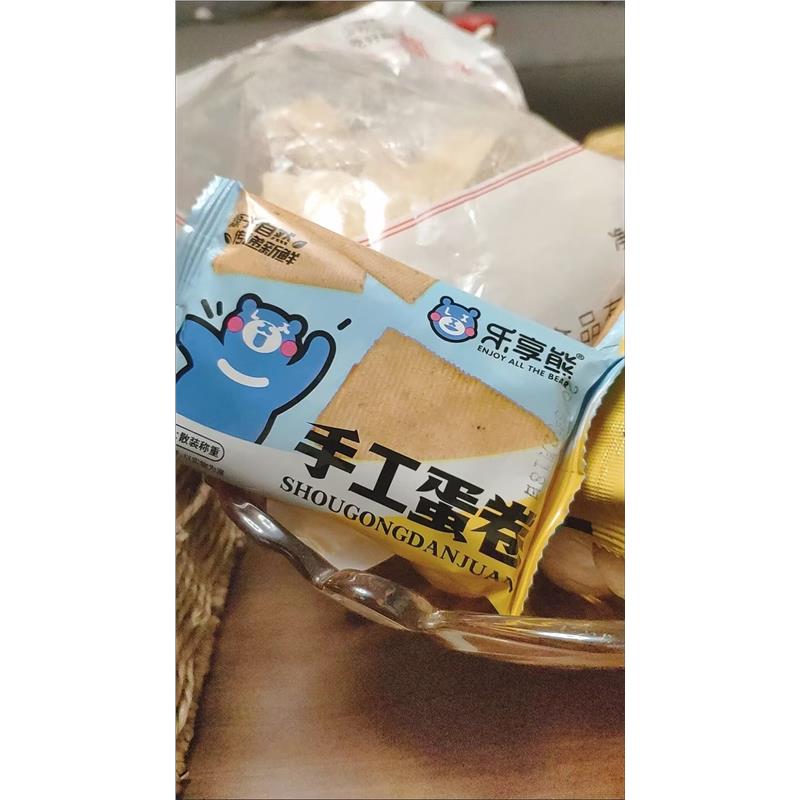 乐享熊手工蛋卷鸡蛋卷酥芝麻凤凰卷老式传统手工糕点零食整箱