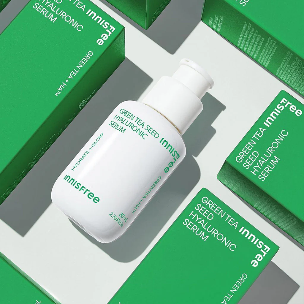 新日期 悦诗风吟Innisfree绿茶透明质酸保湿清爽补水精华液80ml