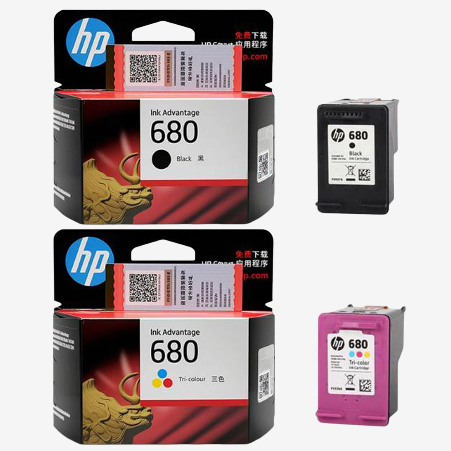 惠普680墨盒F5S46B 3838 2676 4538 4678 3636打印机墨盒680墨水