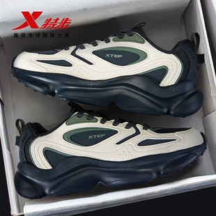 特步男鞋官方旗舰店正品冬季新款皮面防水青少年运动鞋户外休闲鞋