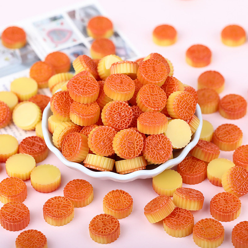 2026新款中秋节月饼树脂配件仿真食玩 diy奶油胶手机壳冰箱贴材料