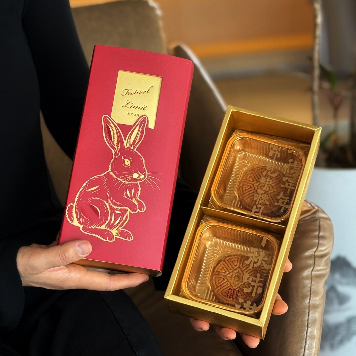 2026新款中秋节月饼国潮兔子包装盒两粒150g180g烘焙蛋黄酥打包盒