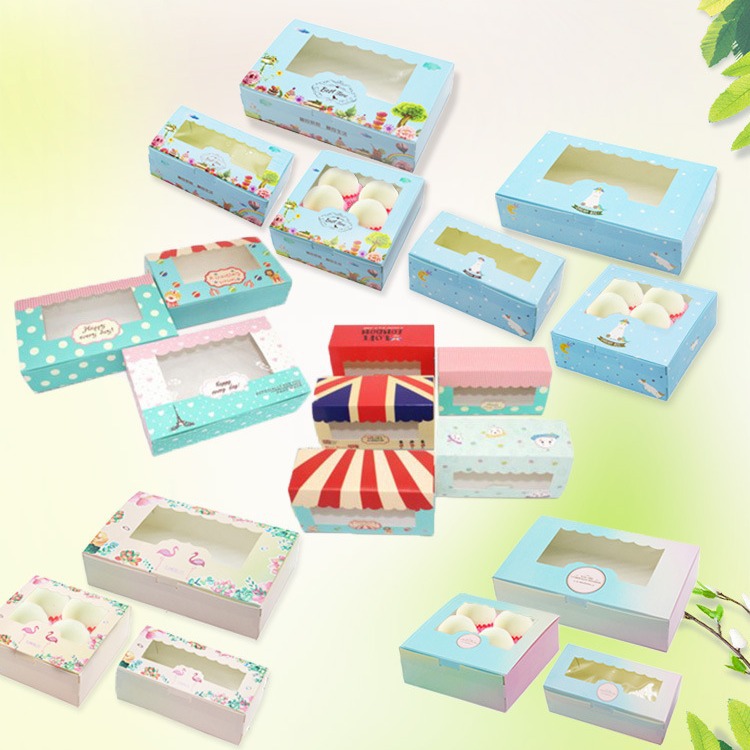 新款雪媚娘包装盒开窗月饼打包盒