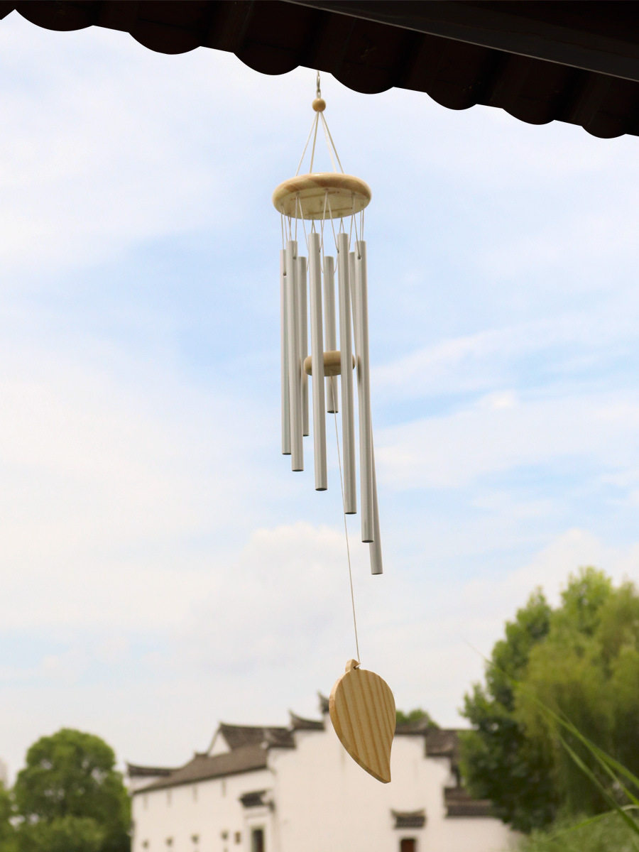 北欧8管现代简约中式小清新阳台户外响叮当风铃挂饰女生礼物挂件