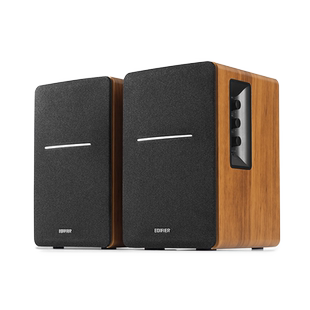 漫步者R1200BT电脑音响家用台式2.0木质喇叭影响书架桌面蓝牙音箱